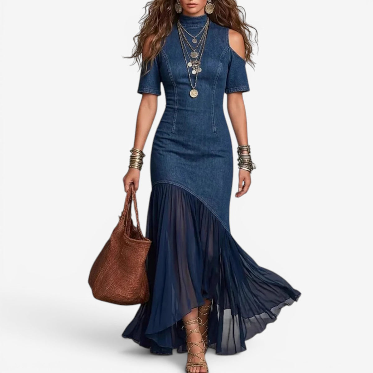 Lyttia | Cold Shoulder Maxi Dress