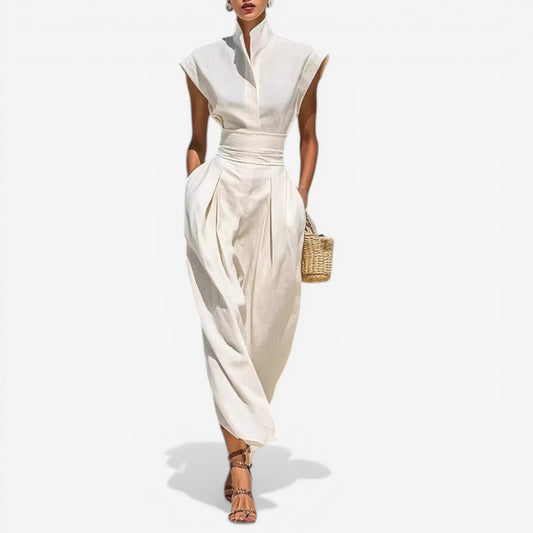 Nyrena | Jumpsuit High Neck Wide Leg Design