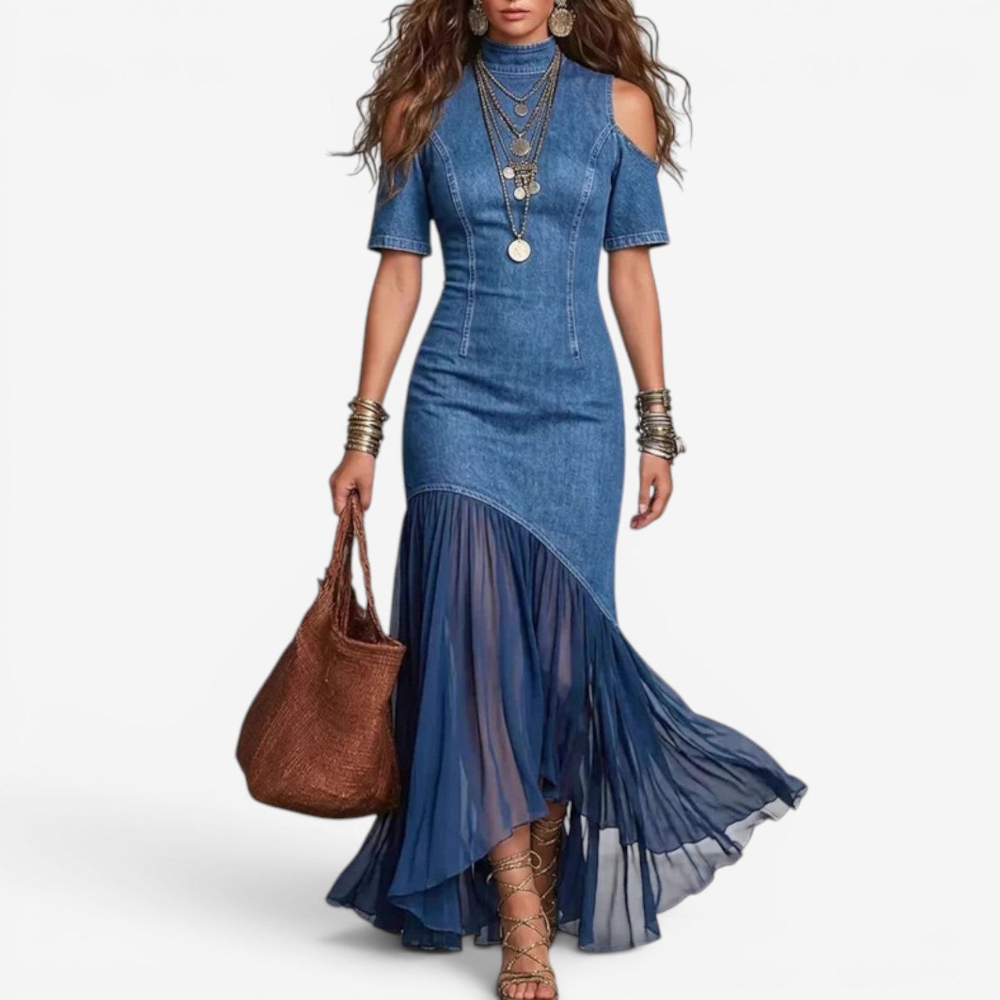 Lyttia | Cold Shoulder Maxi Dress