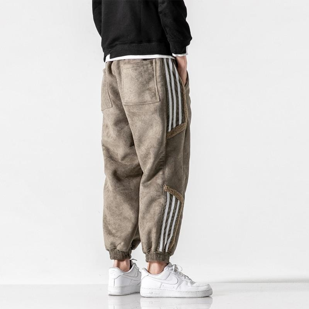 Artur | Joggers With Contrast Stripes and Gathered Cuffs