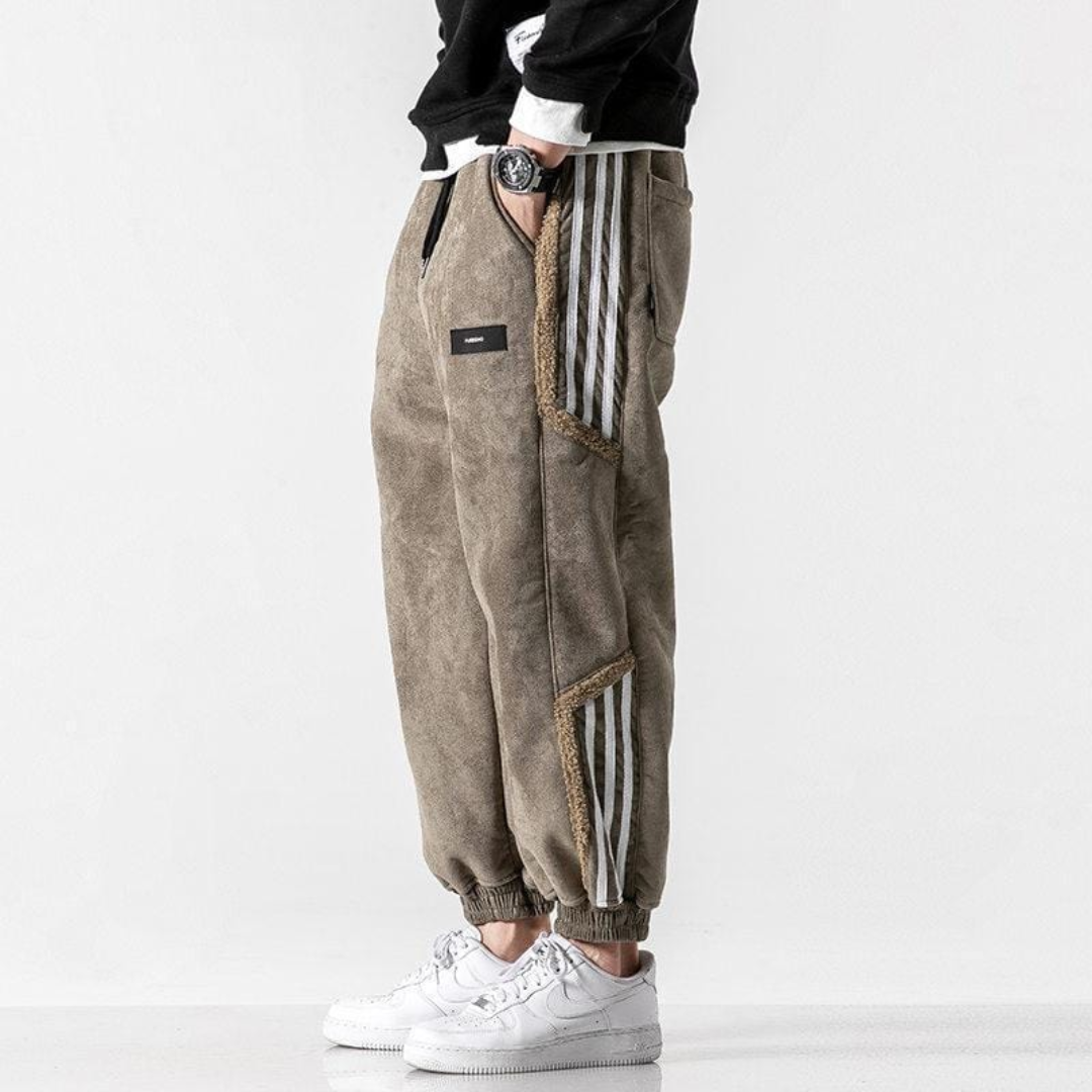Artur | Joggers With Contrast Stripes and Gathered Cuffs