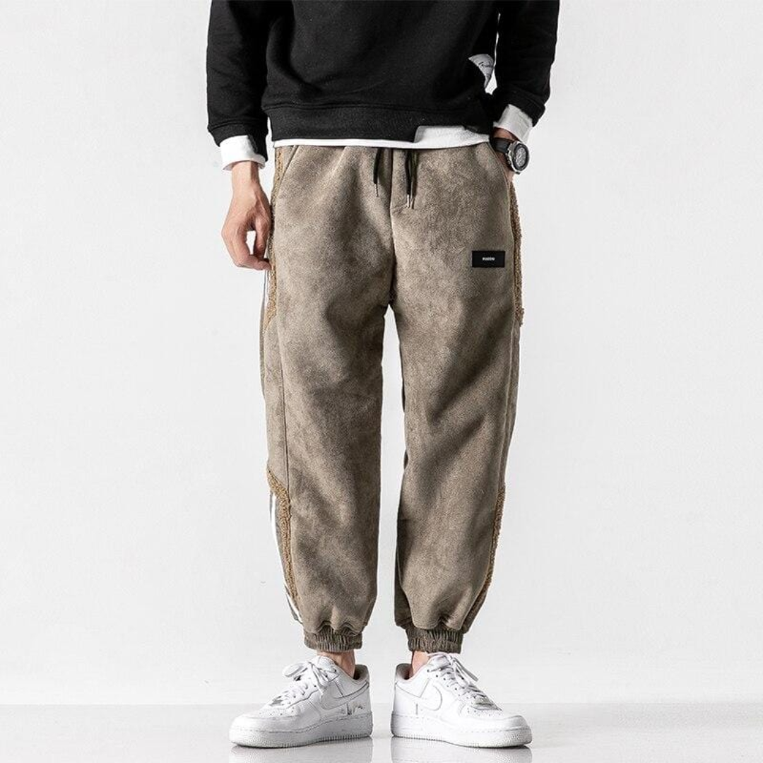 Artur | Joggers With Contrast Stripes and Gathered Cuffs