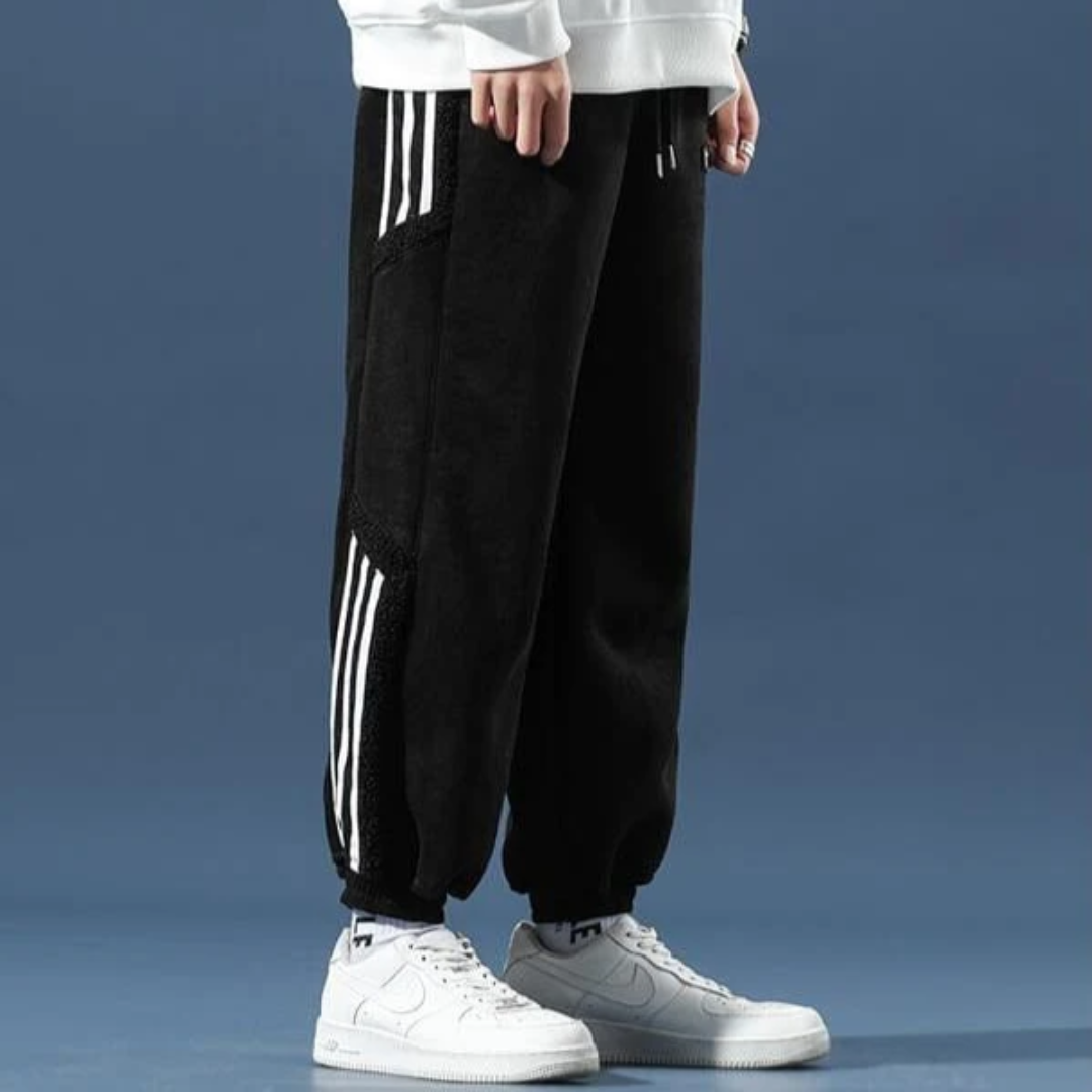 Artur | Joggers With Contrast Stripes and Gathered Cuffs