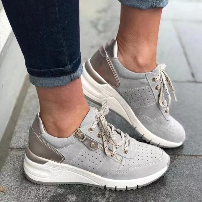 Emmy | Sneakers With Side Zippers and Perforated Panels