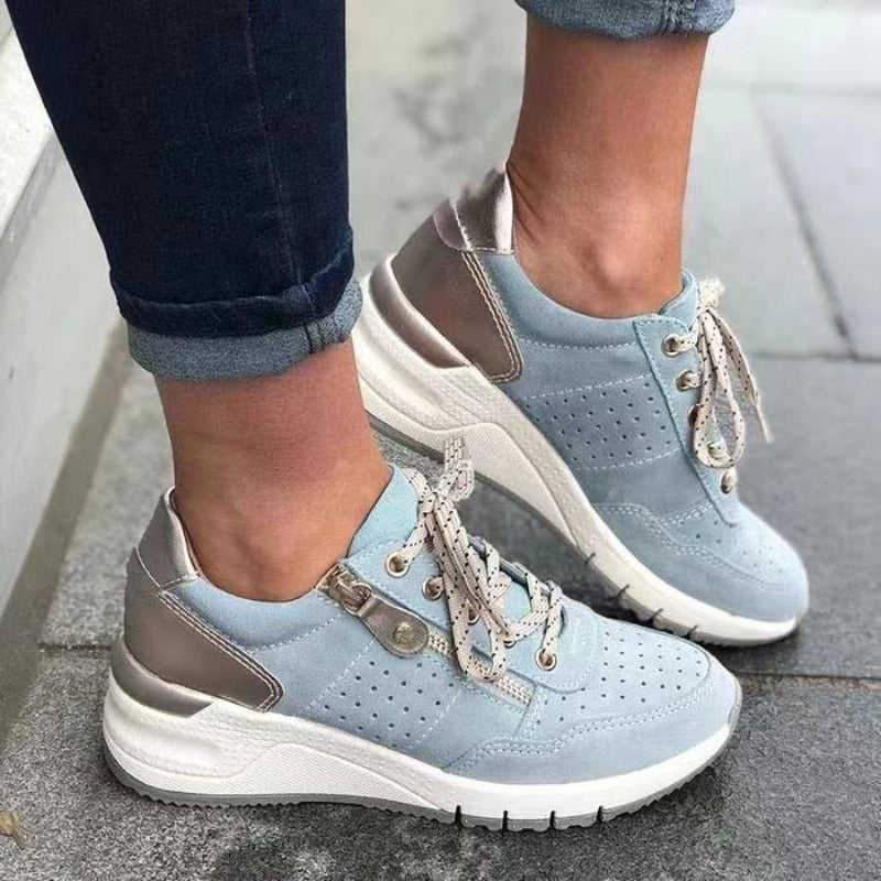 Emmy | Sneakers With Side Zippers and Perforated Panels