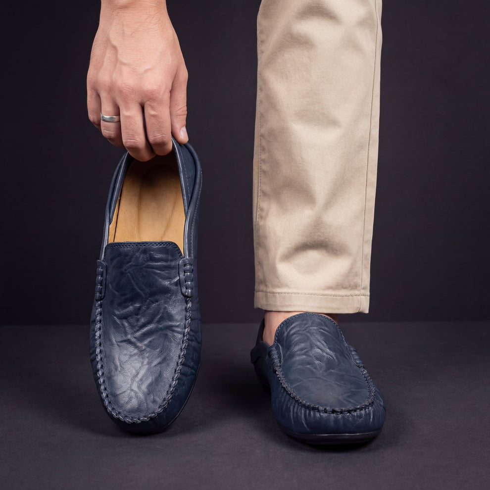 Royt | Leather Slip-On Moc Toe Loafers