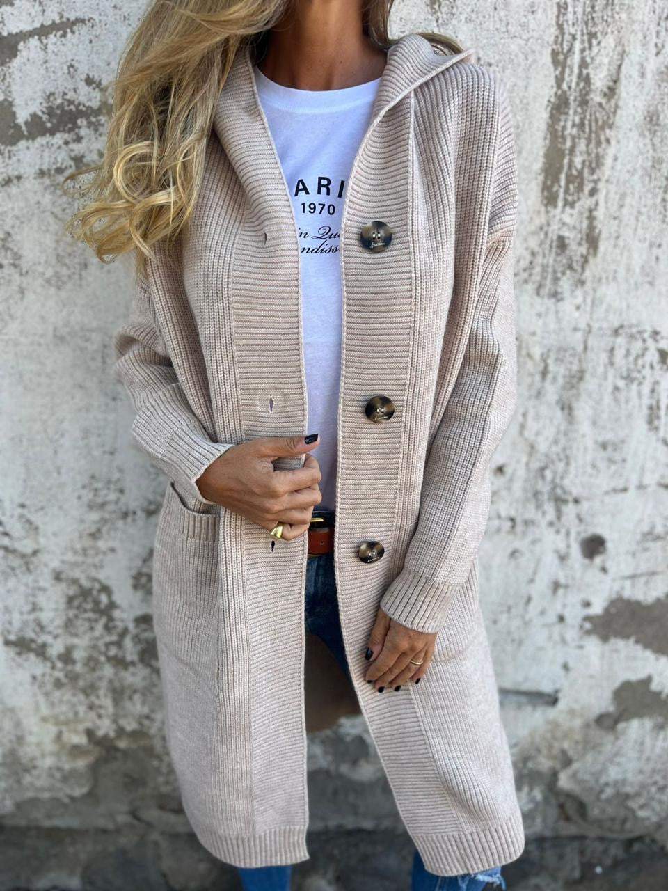 Mareena | Long Sleeve Button Knit Cardigan