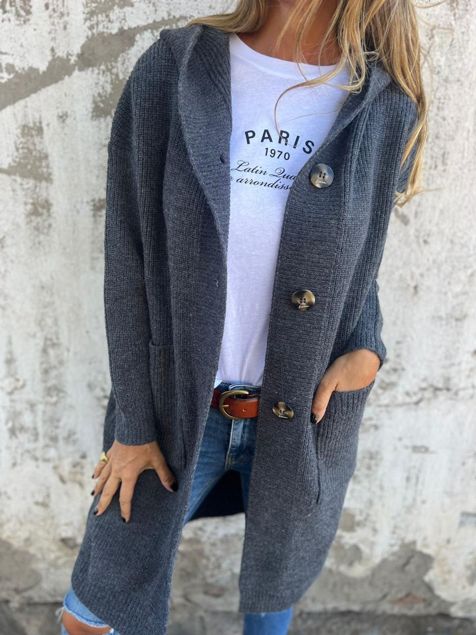 Mareena | Long Sleeve Button Knit Cardigan