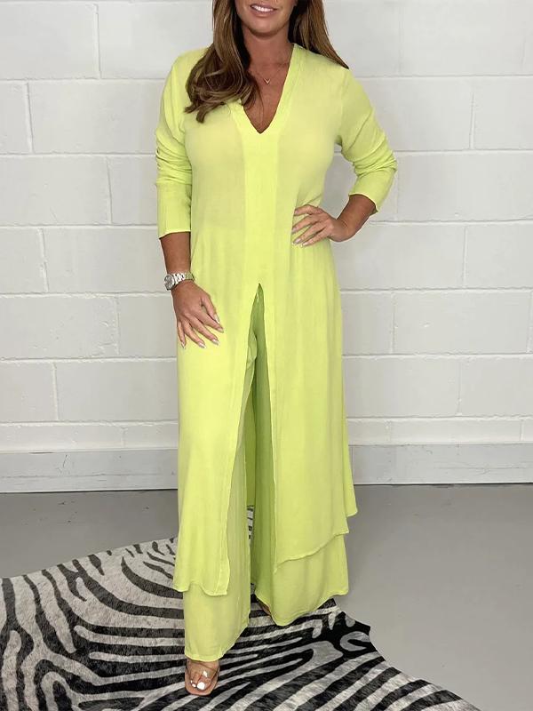 Alejandra | Two Piece V-Neck Longline Tunic Set