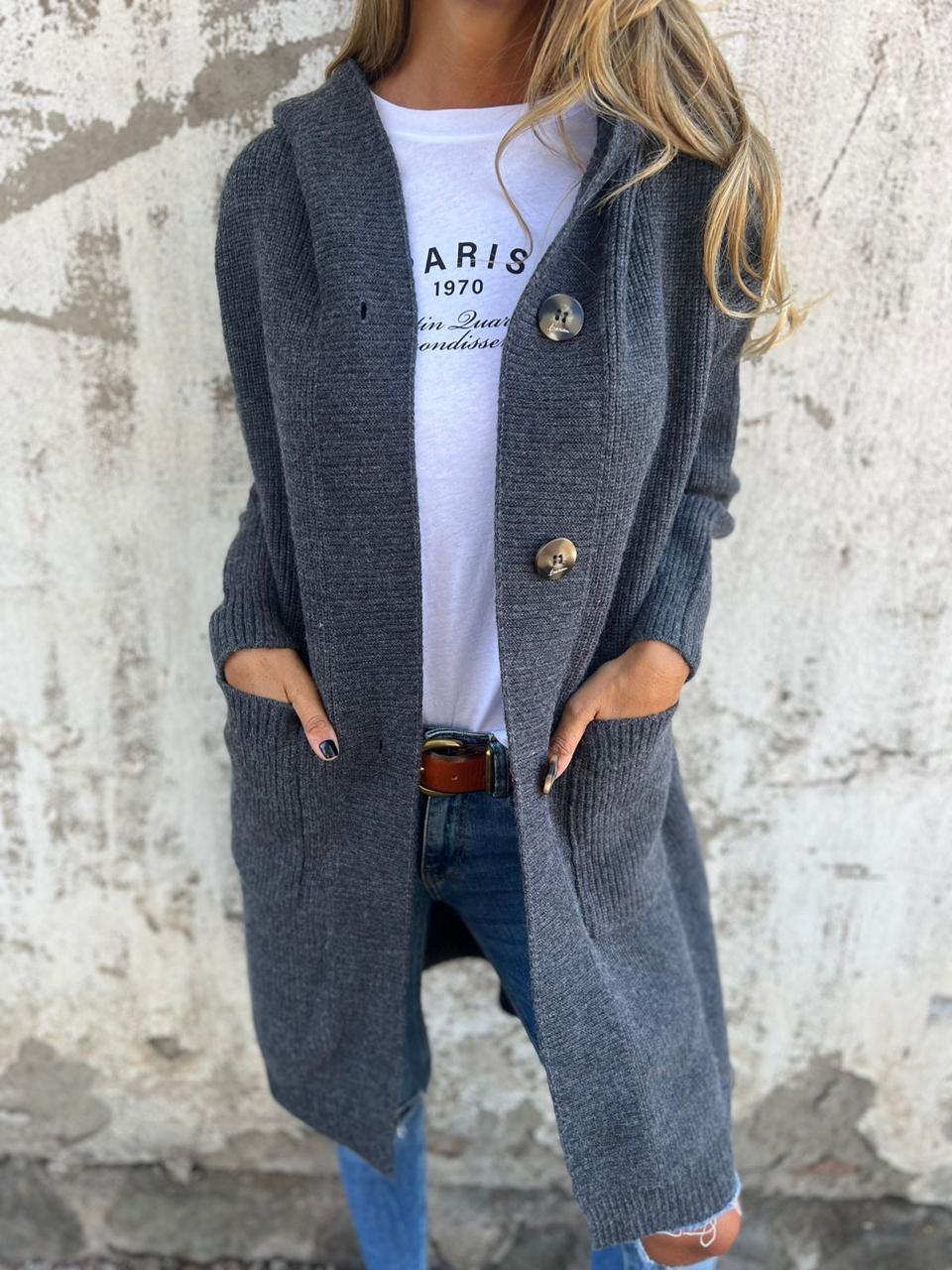 Mareena | Long Sleeve Button Knit Cardigan