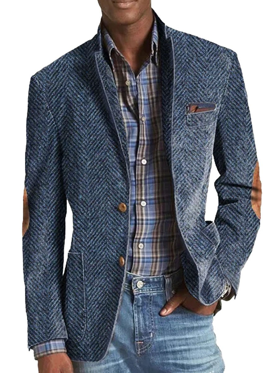 Elon | Herringbone Two Button Casual Blazer