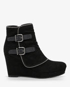 Jacinta | Boots With Wedge Heel and Buckle Straps