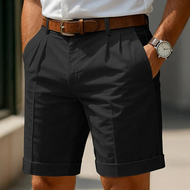 Lucca | Pleated Cuffed Tailored Fit Shorts