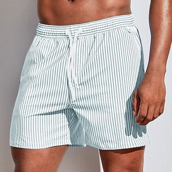Nazif | Striped Drawstring Elastic Waist Summer Shorts
