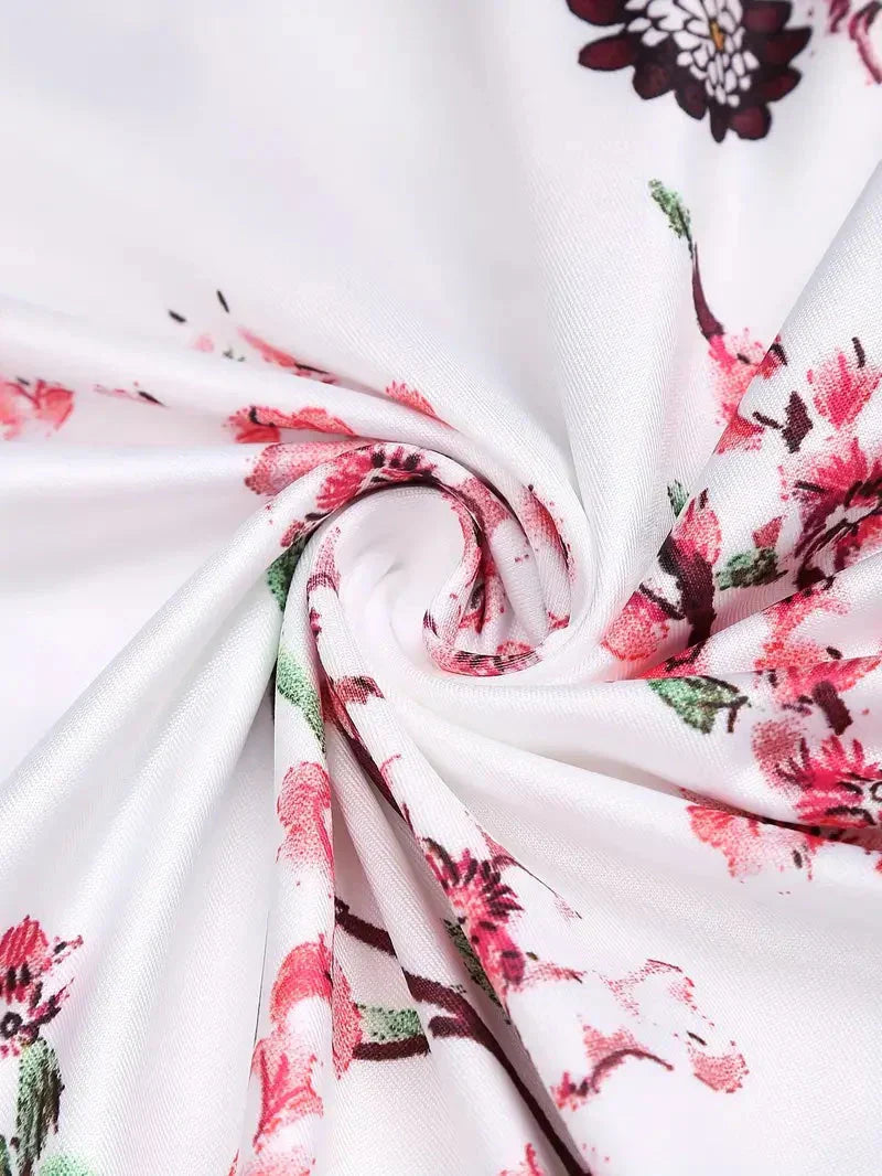 Becci | Floral Midi Dress With Wrap Top