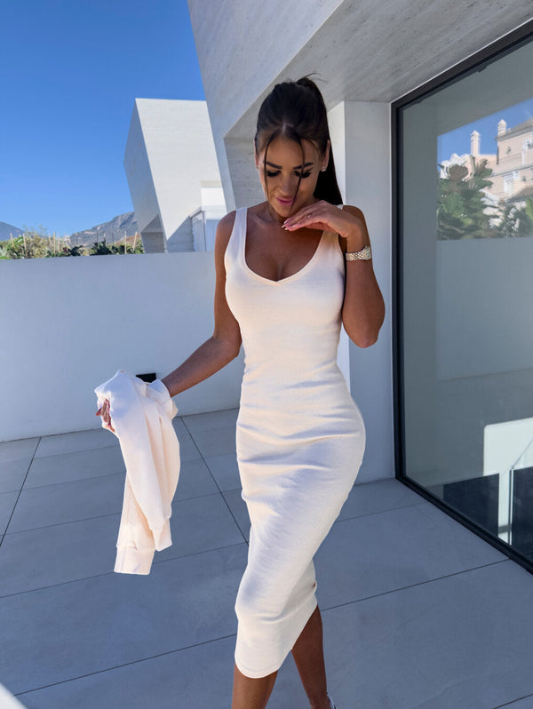 Latasha | Long Sleeve V-Neck Midi Dress Set