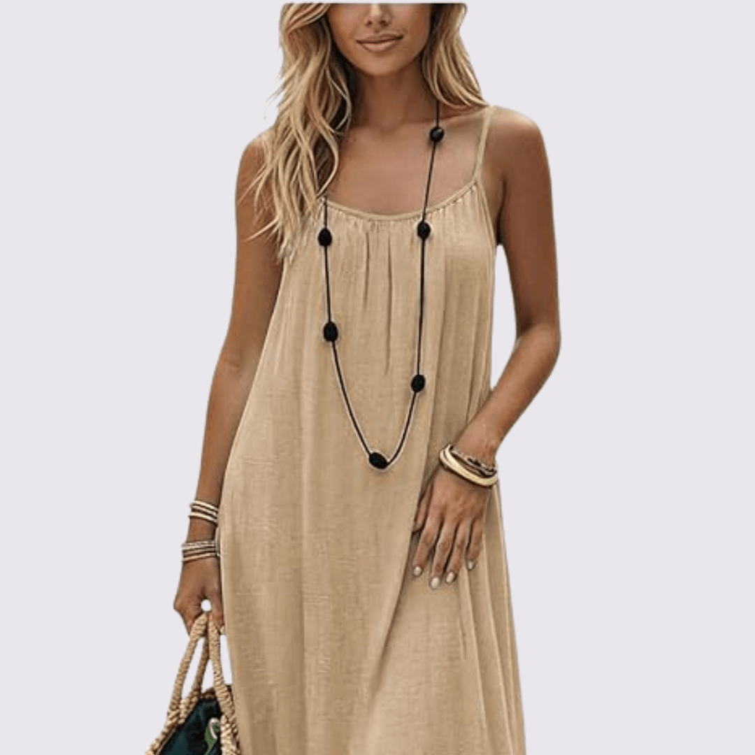 Diandra | Spaghetti Strap Low Back Maxi Dress