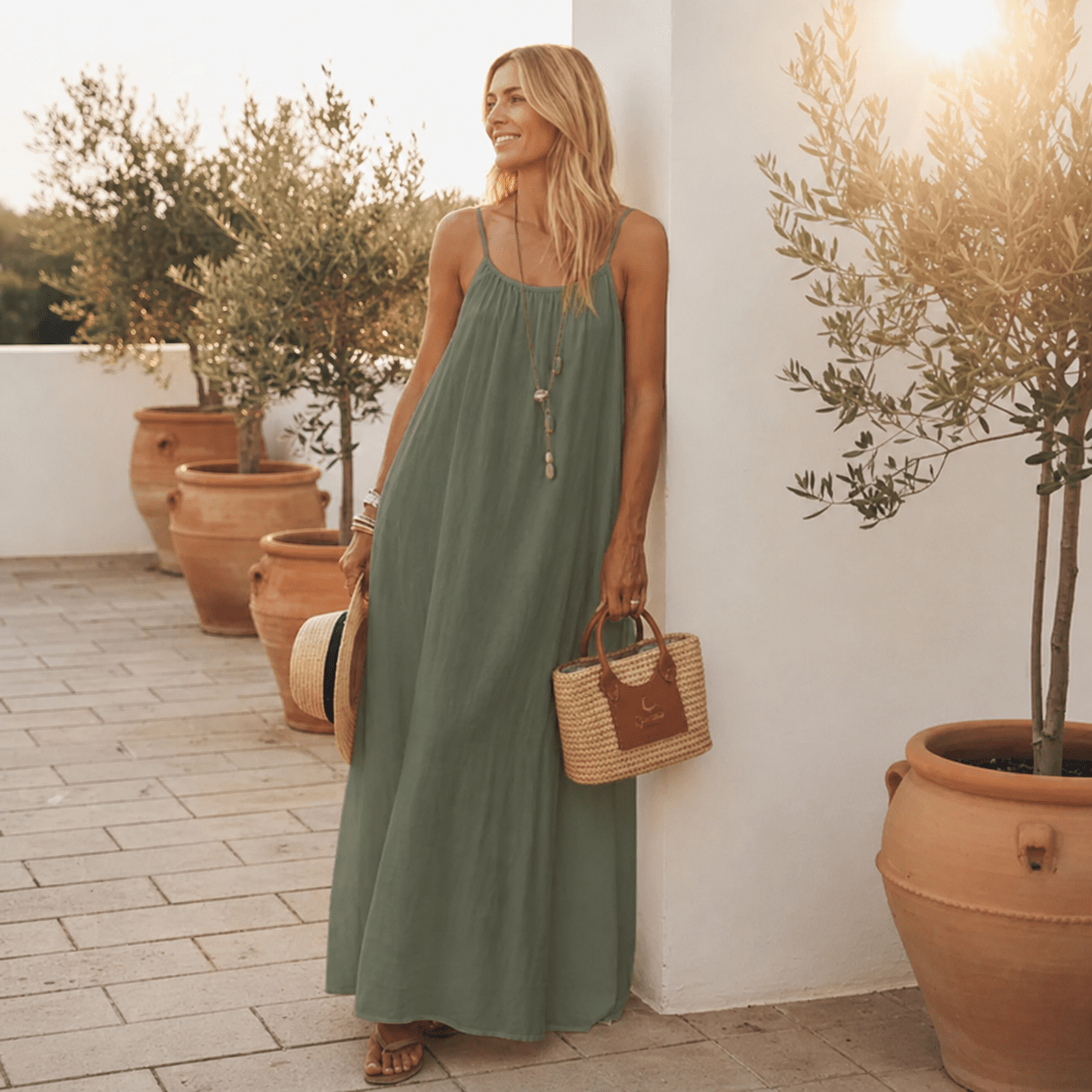 Diandra | Spaghetti Strap Low Back Maxi Dress