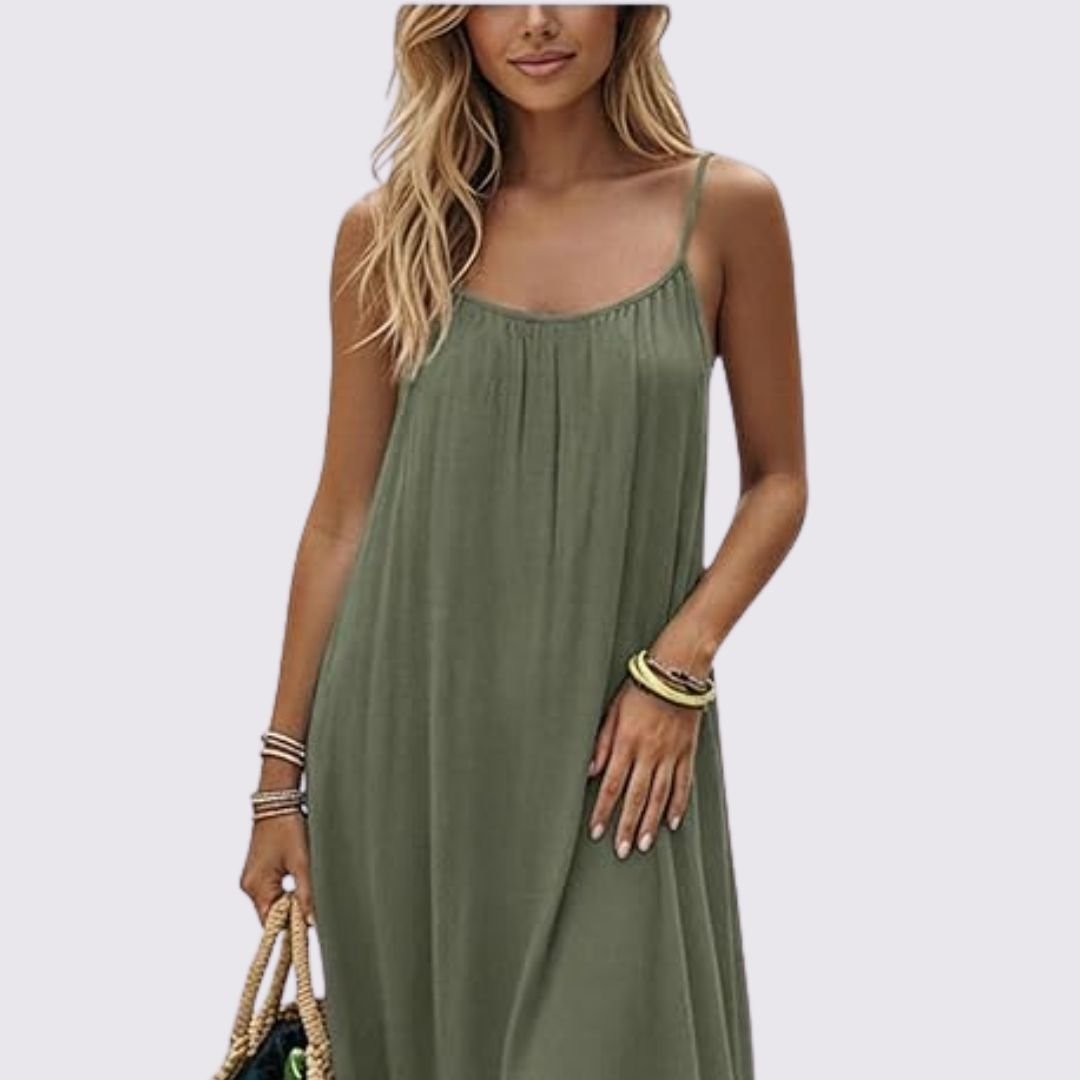 Diandra | Spaghetti Strap Low Back Maxi Dress