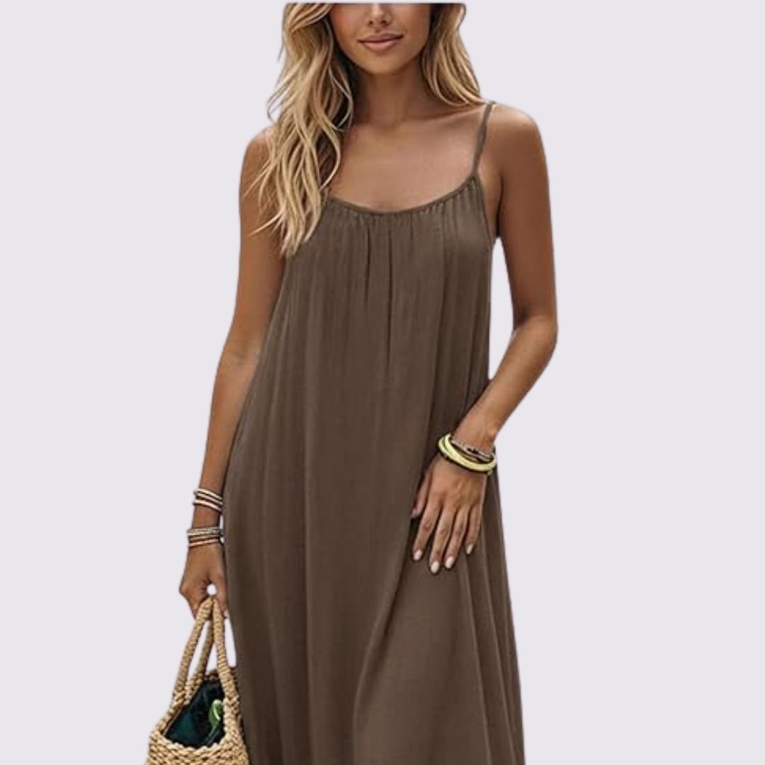 Diandra | Spaghetti Strap Low Back Maxi Dress