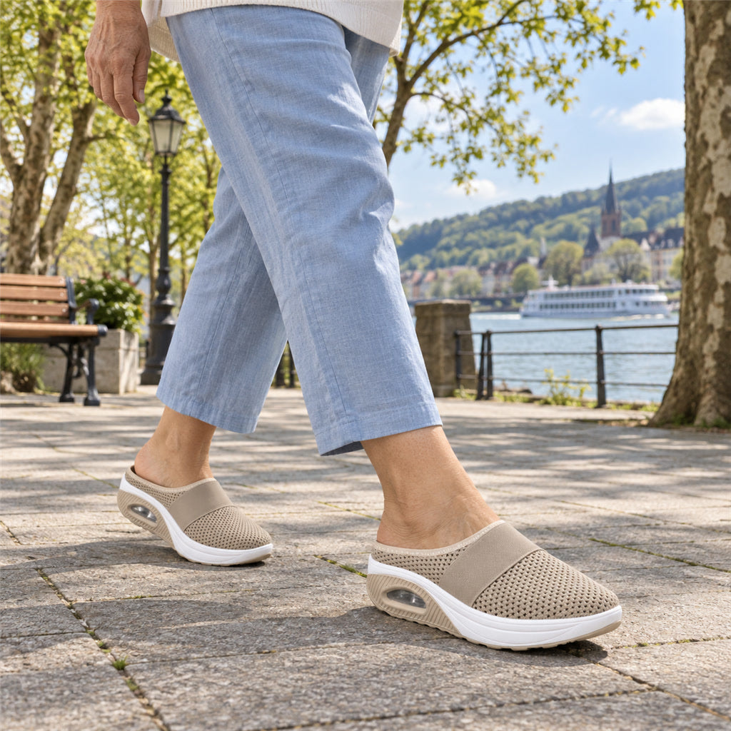 Rosalba | Mules With Mesh Uppers and Wide Bands
