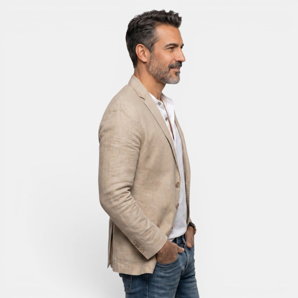 Faulkner  | Blazer With Notched Lapels and Patch Pockets