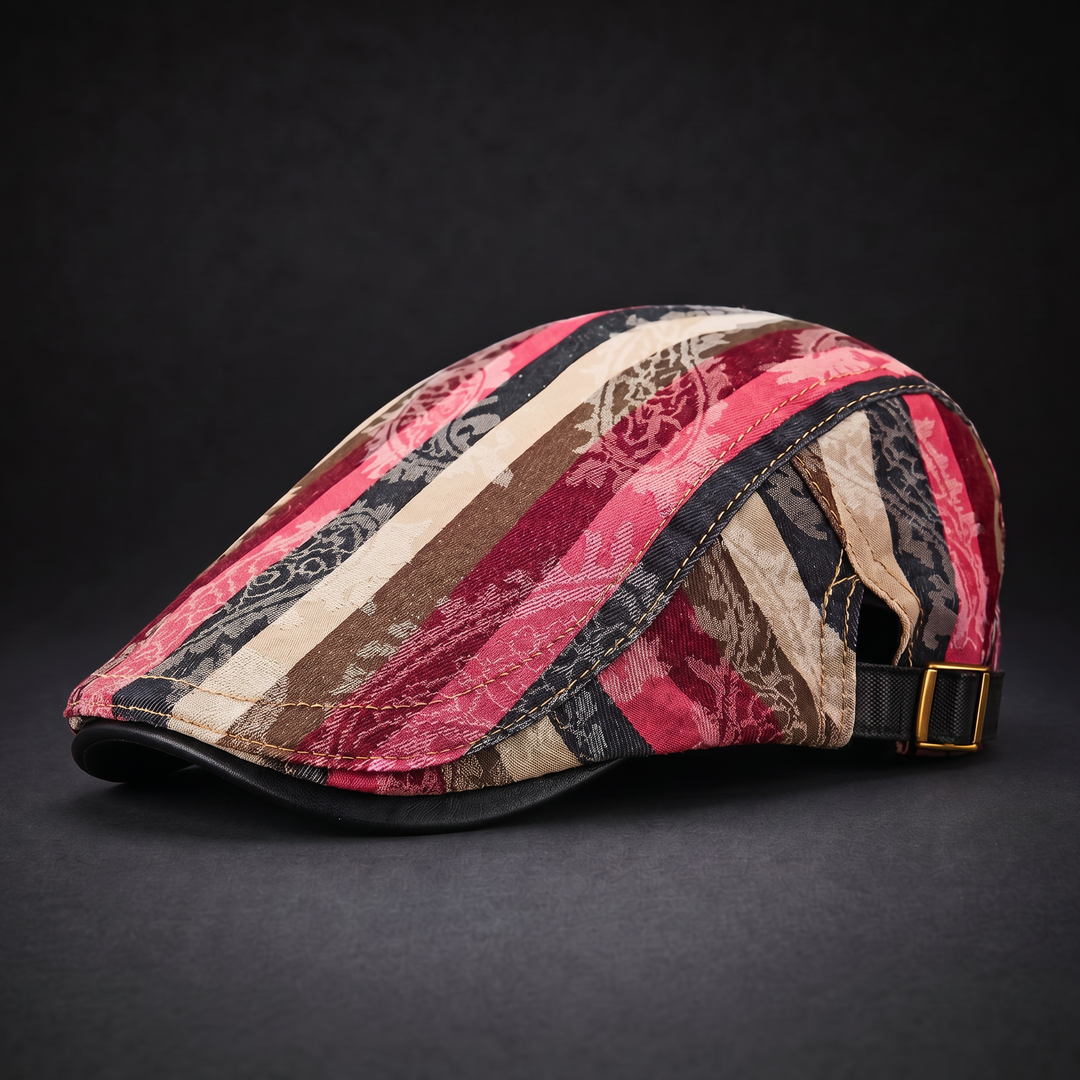 Leoan | Flat Cap With Vintage Multicolor Pattern