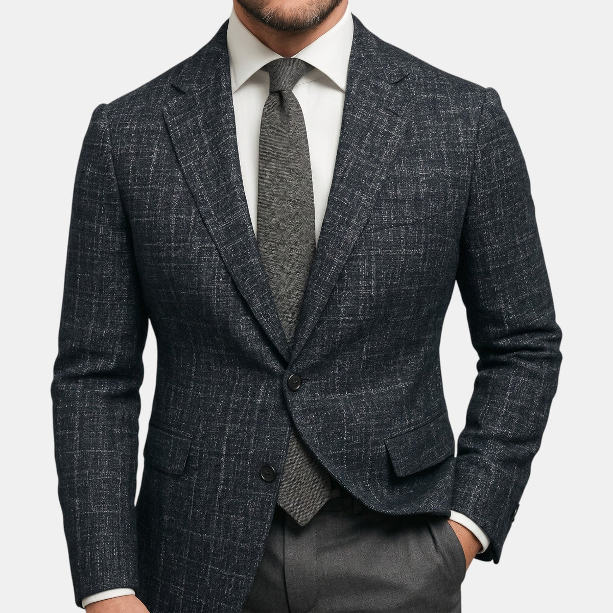 Martyn | Blazer With Notched Lapels and Button Closure