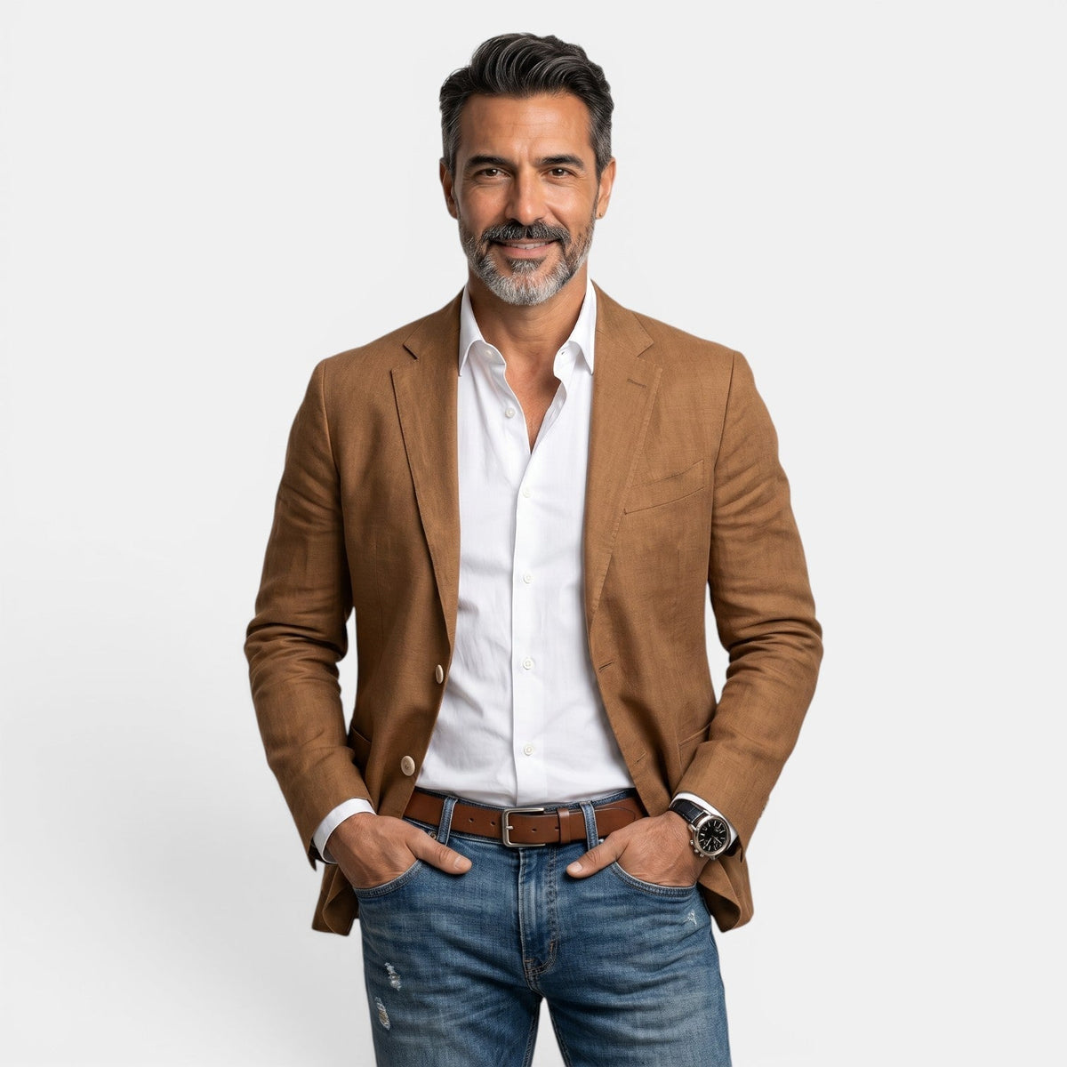 Faulkner  | Blazer With Notched Lapels and Patch Pockets