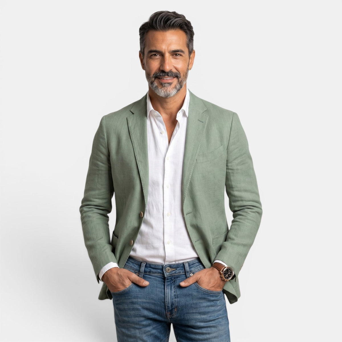 Faulkner  | Blazer With Notched Lapels and Patch Pockets