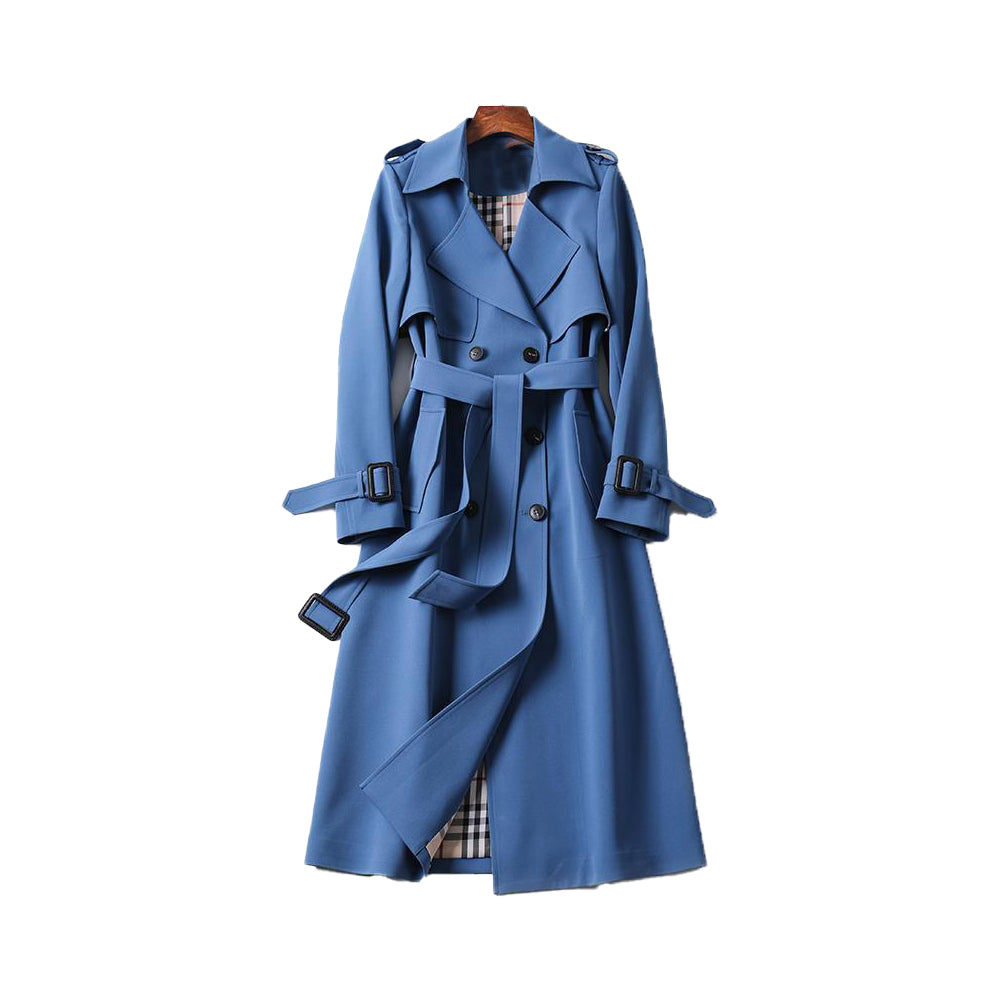 Angelina | Trench Coat With Belt and Double-Breasted Front