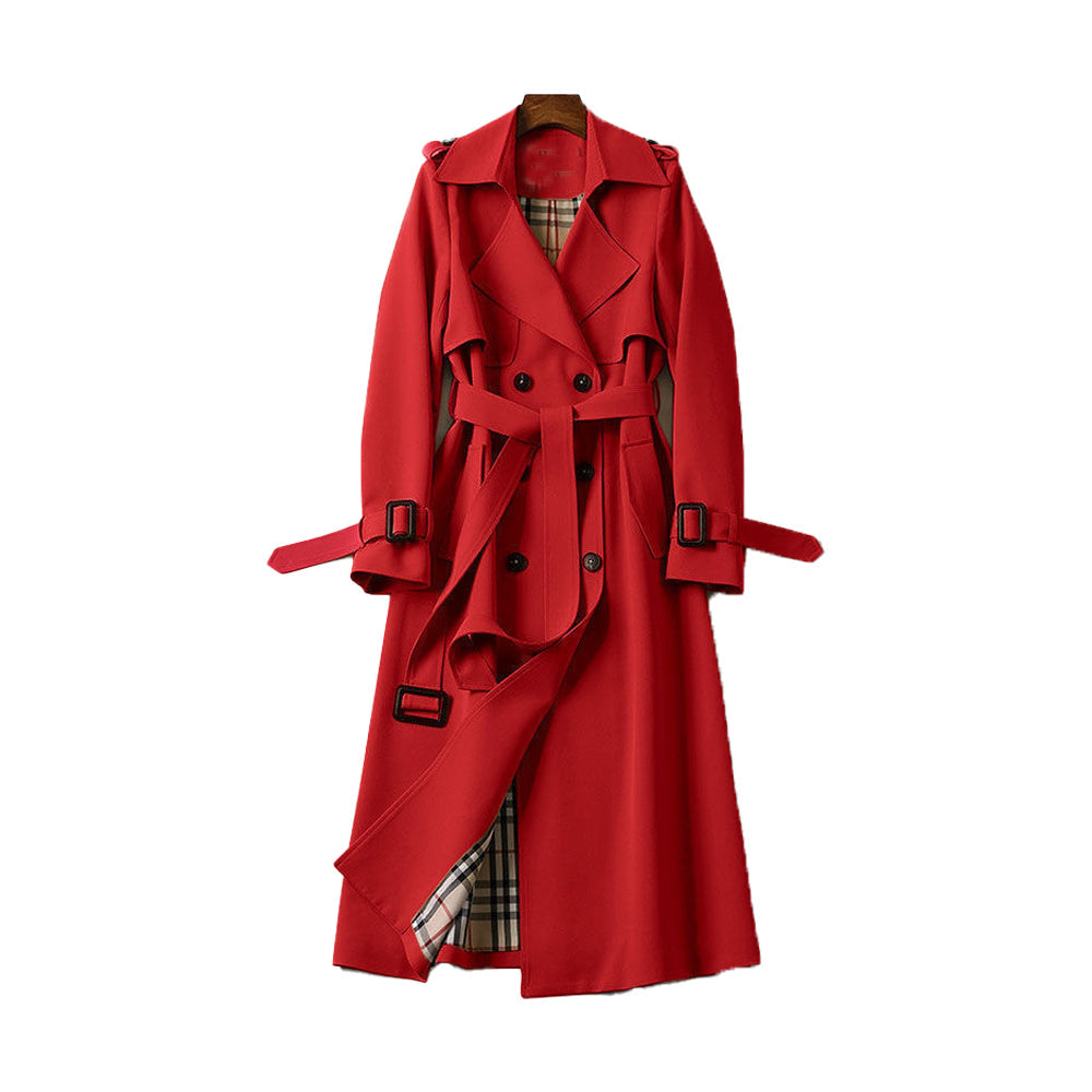Angelina | Trench Coat With Belt and Double-Breasted Front
