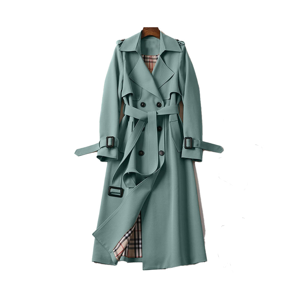 Angelina | Trench Coat With Belt and Double-Breasted Front