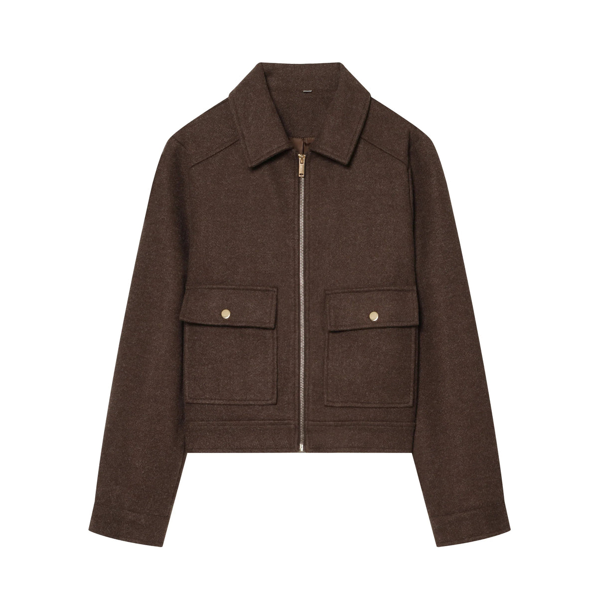 Lindsay | Coat Stand Collar Asymmetrical Button Front