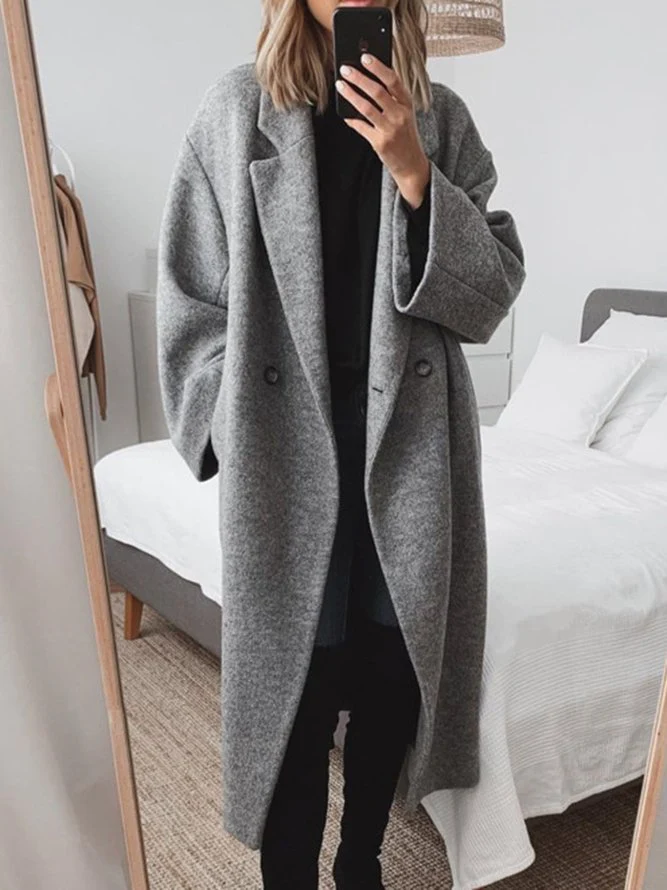 Nicoline | Coat Long Sleeve Double Breasted Lapel