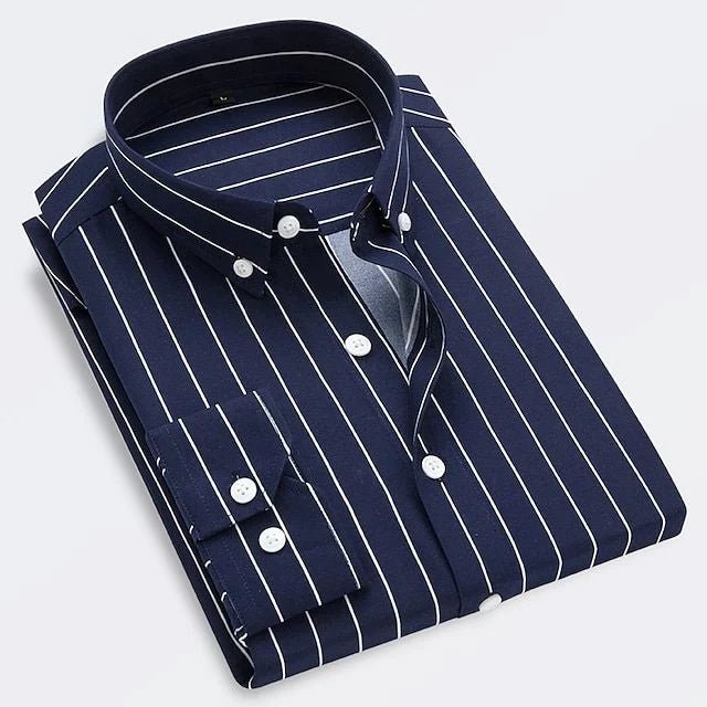 Jeroen | Blue Striped Button Down Shirt