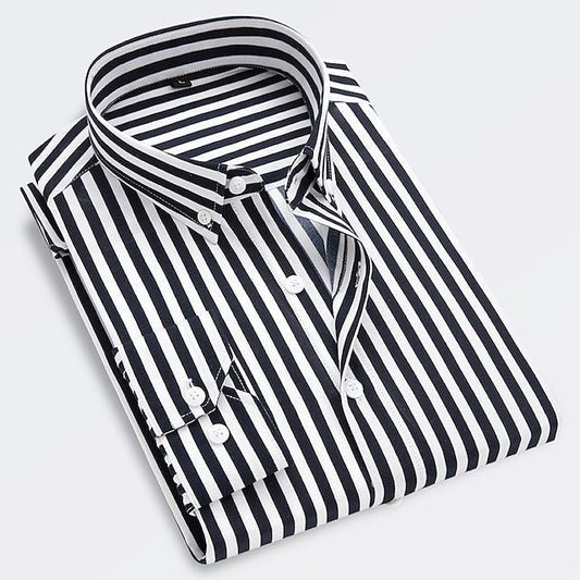 Jeroen | Blue Striped Button Down Shirt