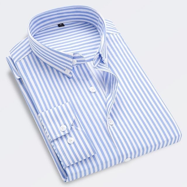 Jeroen | Blue Striped Button Down Shirt