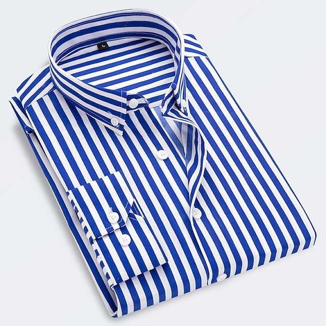 Jeroen | Blue Striped Button Down Shirt