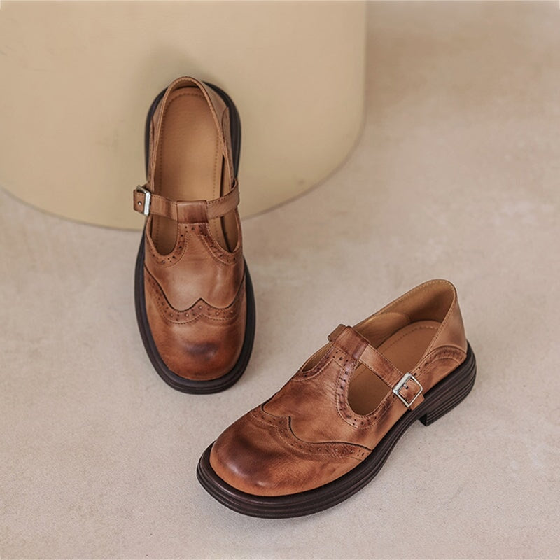 Zayana | Black Buckle Mary Jane Shoes