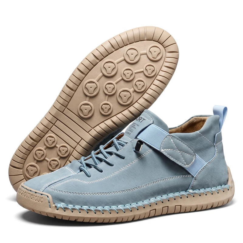 Theresia | Sneakers With Round Toes and Stitched Panels