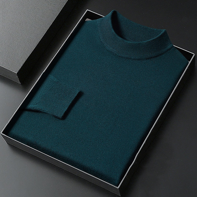 Valentin | Knitted Mock Neck Regular Fit Pullover