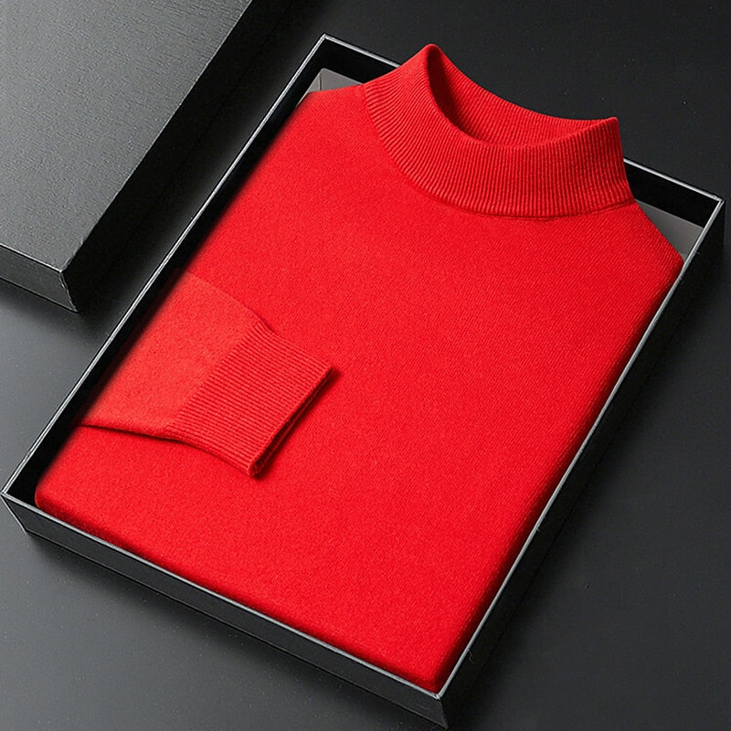 Valentin | Knitted Mock Neck Regular Fit Pullover