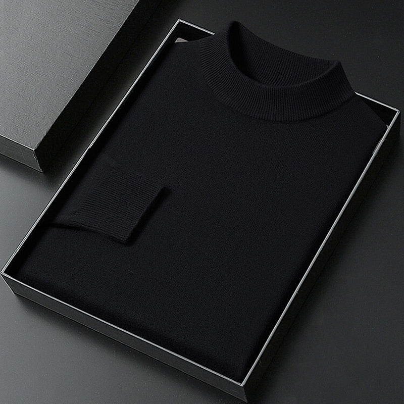 Valentin | Knitted Mock Neck Regular Fit Pullover