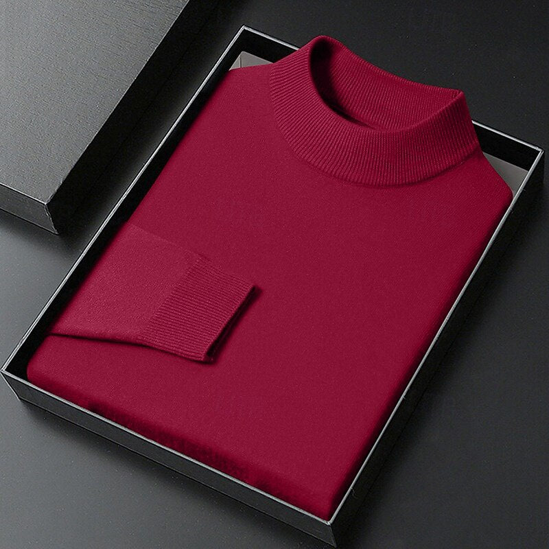 Valentin | Knitted Mock Neck Regular Fit Pullover