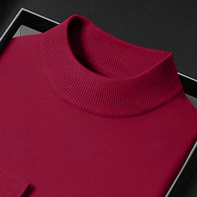 Valentin | Knitted Mock Neck Regular Fit Pullover