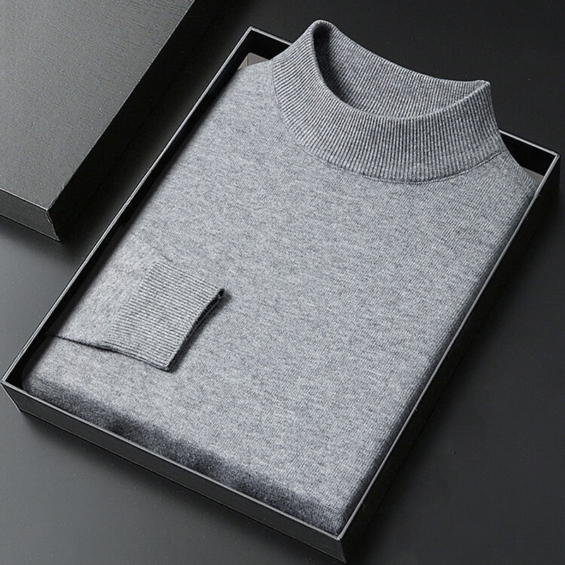 Valentin | Knitted Mock Neck Regular Fit Pullover
