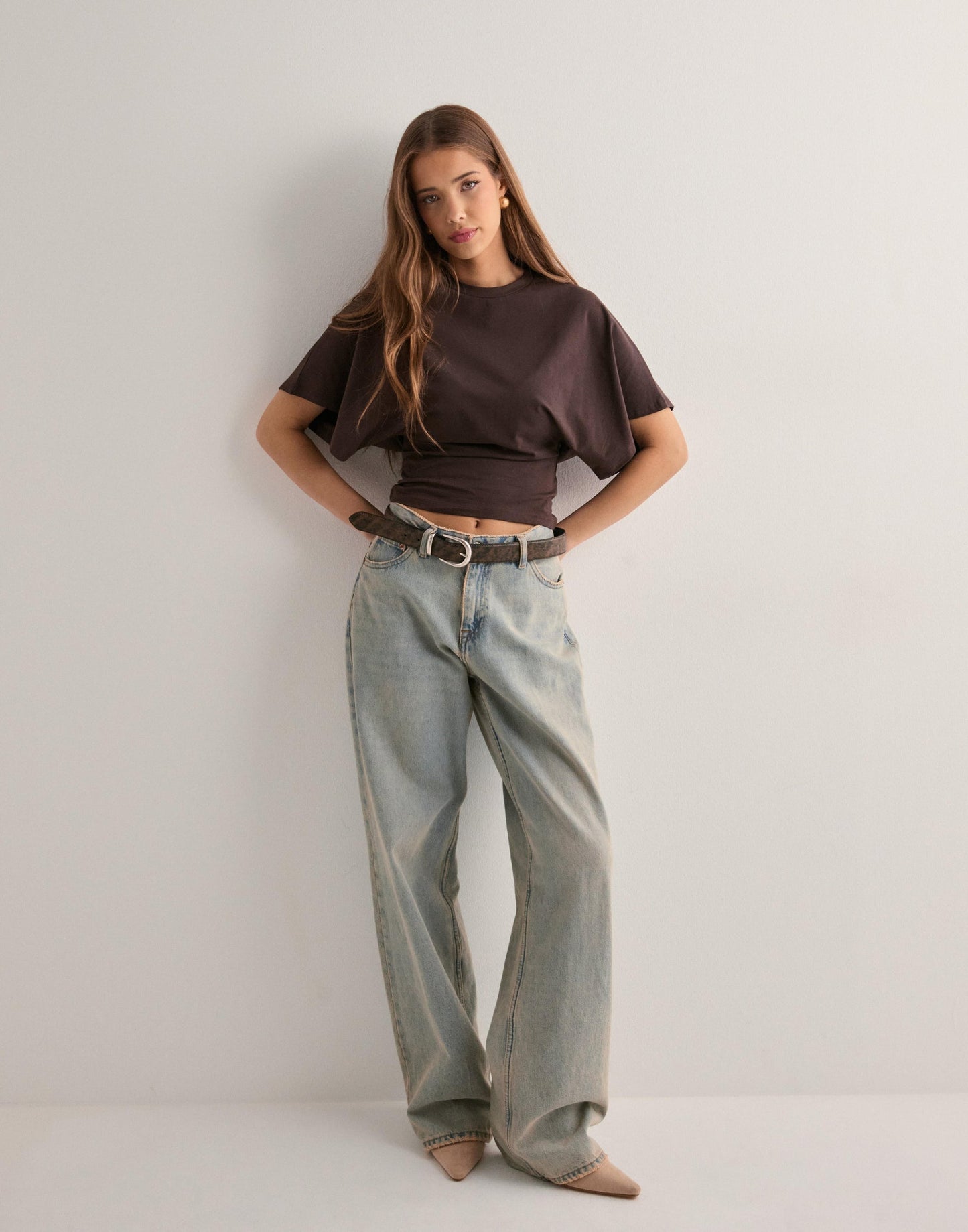 Malina | Top Short Sleeve Draped Waist Tee