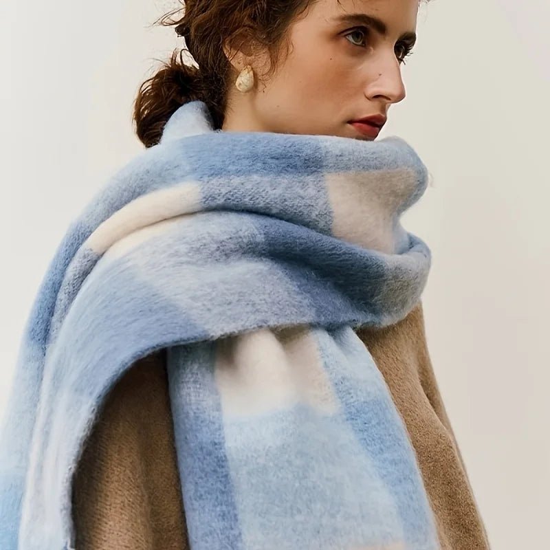Natividad | Scarf With Multicolor Checks and Fringed Ends