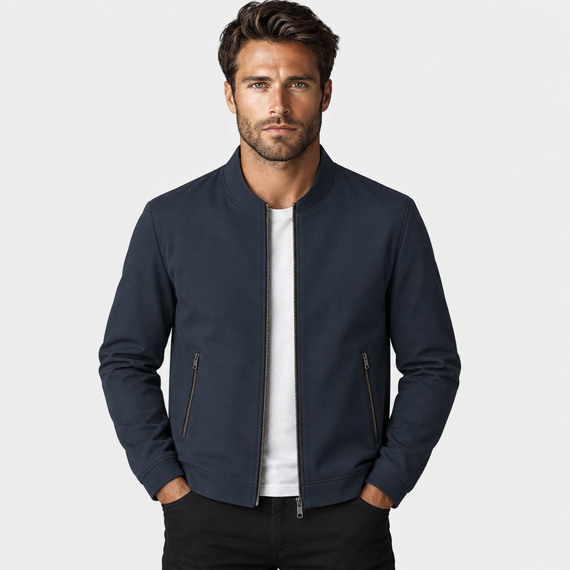 Dragones | Jacket With Stand Collar and Zippered Pockets